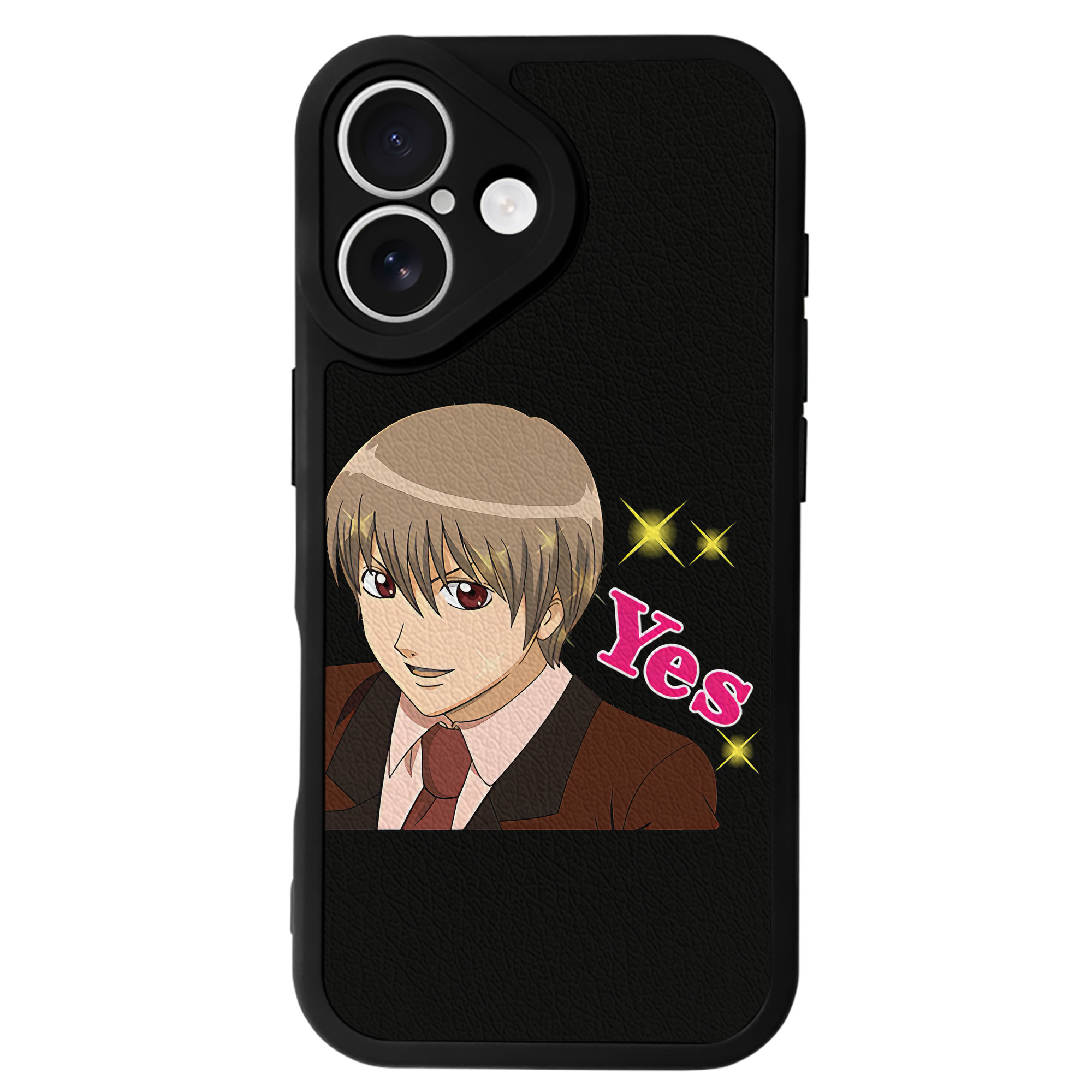 （画像用） ぎんたま 坂田銀時（さかたぎんとき） 神楽 志村新八（しむら しんぱち） GINTAMA Sakata Gintoki Kagura Shimura Shinpachi 【iPhone 16シリーズ対応】シリコンスマホケース（レザー調） 材質：シリコン